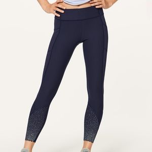 Lululemon navy reflective leggings